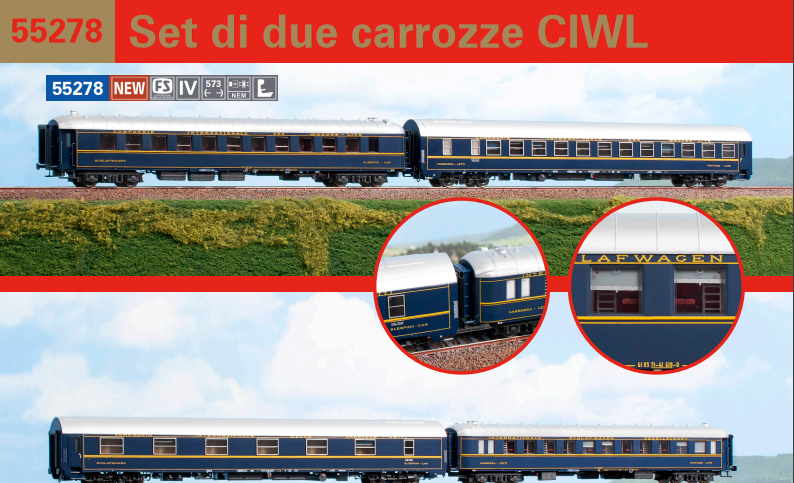 ACME 55278 SET DI DUE CARROZZE CIWL