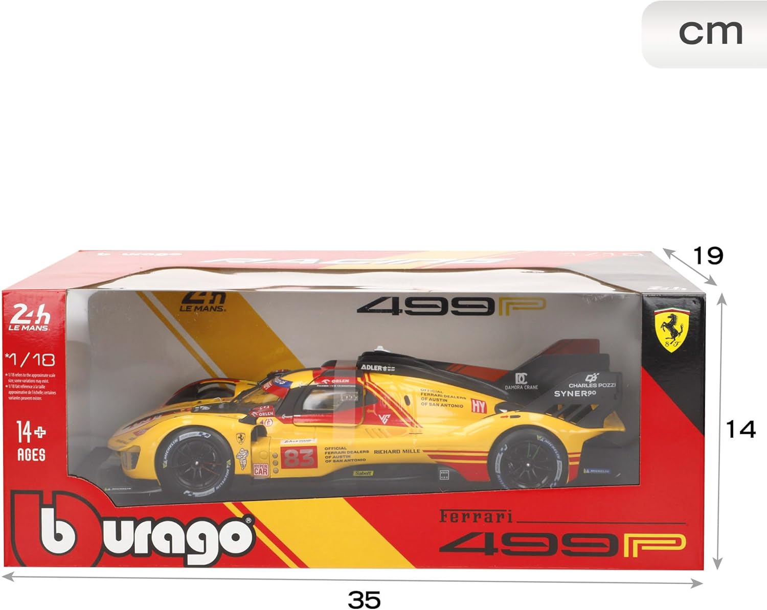 BURAGO 1816304 FERRARI 499P 24LMS HYPERCAR SCALA 1/18