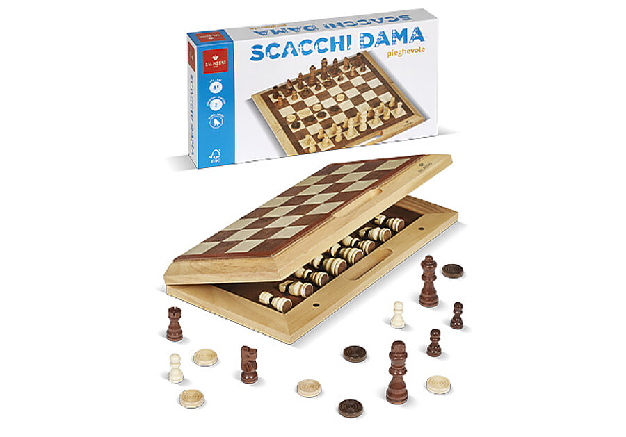 DAL NEGRO 053481 SCACCHI DAMA PIEGHEVOLE LEGNO