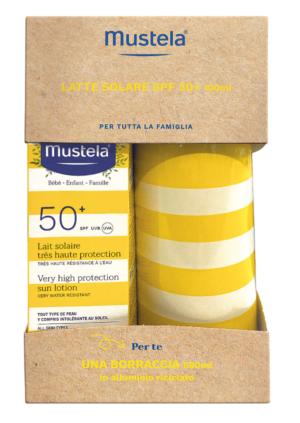 MUSTELA LATTE SOLARE SPF50+ CON BORRACCIA