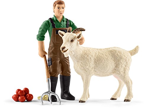 SCHLEICH 2542375 CONTADINO CON CAPRA