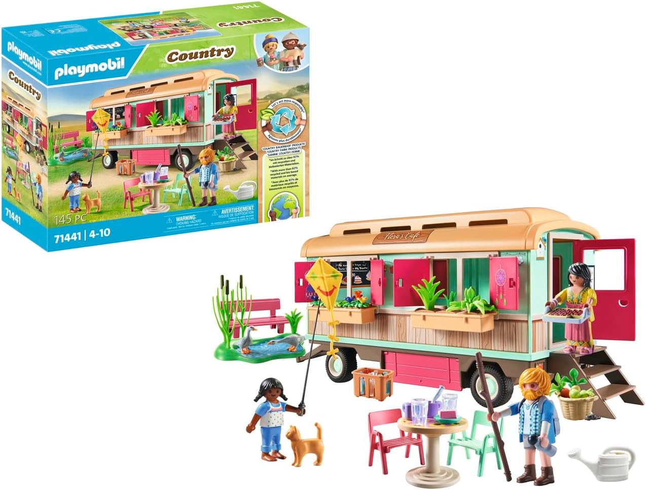 PLAYMOBIL 71441 VAGONE CAFE' CON GIARDINO