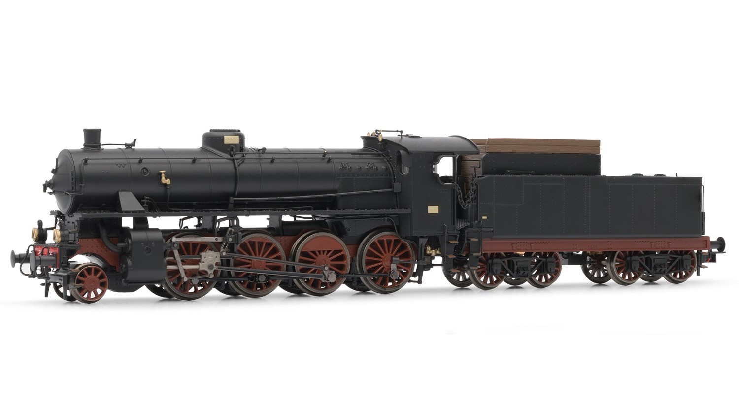 HORNBY HR2457 LOCOMOTIVA A VAPORE GR. 744 WALSCHAERT CON TENDER A CARRELLI - FS