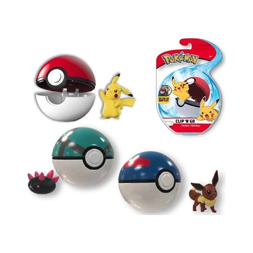 GIOCHI PREZIOSI PKE01000 POKEMON CLIP'N GO CON PERSONAGGIO