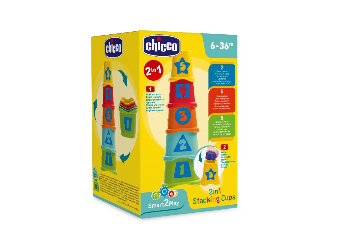 CHICCO 9373 GIOCO 2 IN 1 TAZZE IMPILABILI