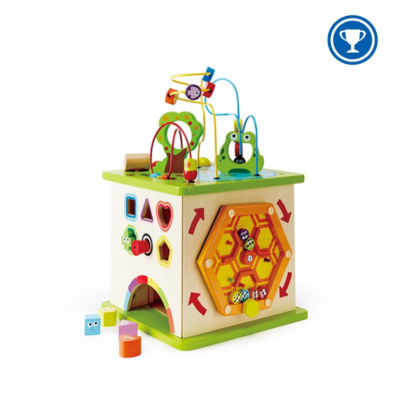 HAPE E1810 CUBO DA GIOCO CON ANIMALETTI DI CAMPAGNA