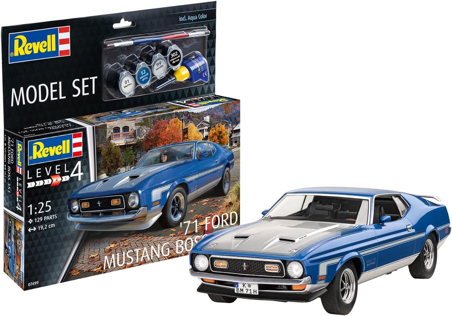 REVELL 67699 KIT DI MONTAGGIO '71 FORD MUSTANG BOSS 351 SCALA 1/25