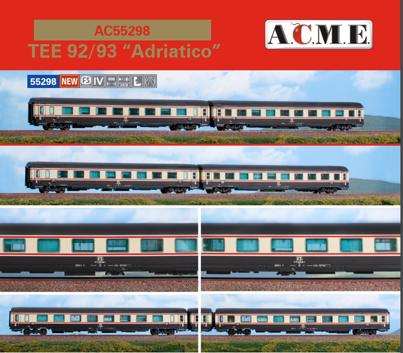 ACME 55298 SET 2 CARROZZE TEE "ADRIATICO