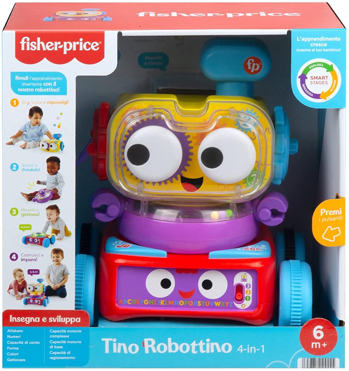 FISHER PRICE HDJ16 TINO ROBOTTINO 4 IN 1