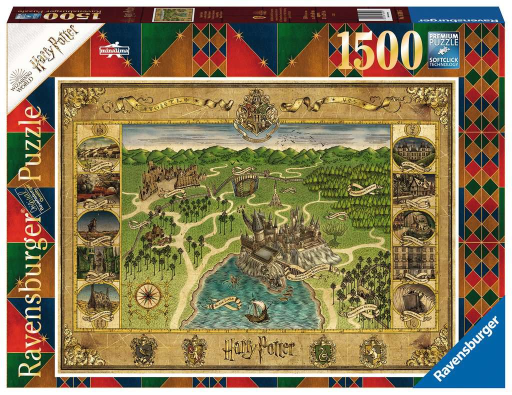 RAVENSBURGER 16599 PUZZLE DA 1500 PZ.  MAPPA DI HOGWARTS