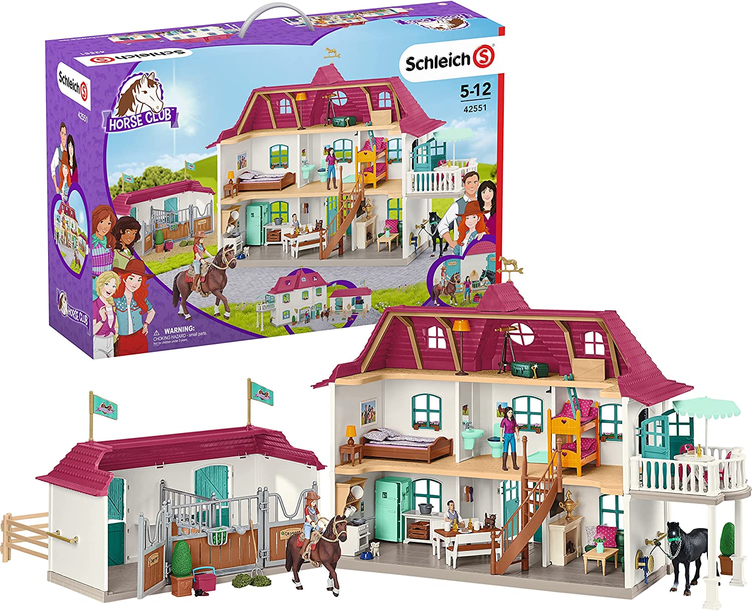 SCHLEICH 2542551 CENTRO EQUESTRE CON ABITAZIONE E STALLA