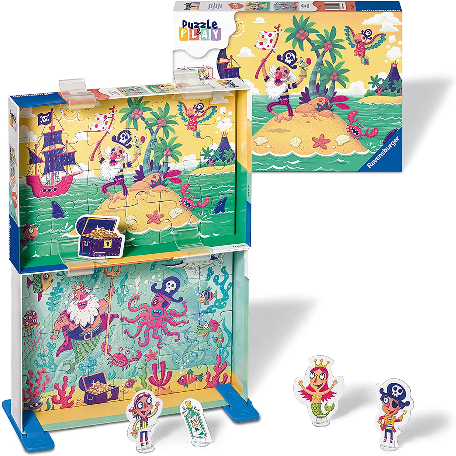 RAVENSBURGER 05591 PUZZLE  AND PLAY L'ISOLA DEL PIRATA