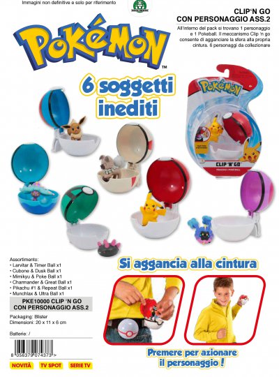 GIOCHI PREZIOSI PKE10000 POKEMON CLIP'N GO CON PERSONAGGIO