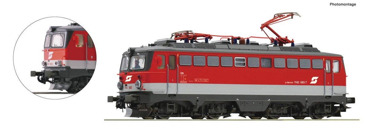 ROCO 70604 LOCOMOTIVA ELETTRICA 1142 685-5, ÖBB