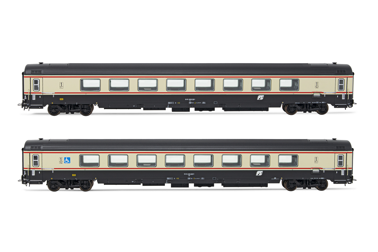 HORNBY HR4353 FS SET DI 2 CARROZZE SALONE GRAN CONFORT 1985