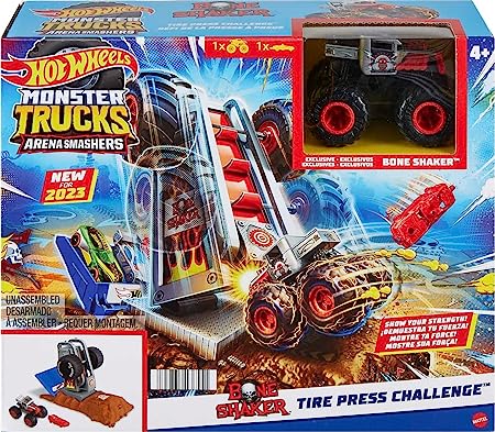 MATTEL HNB88 MONSTER TRUCK TIRE PRESS CHALLENGE