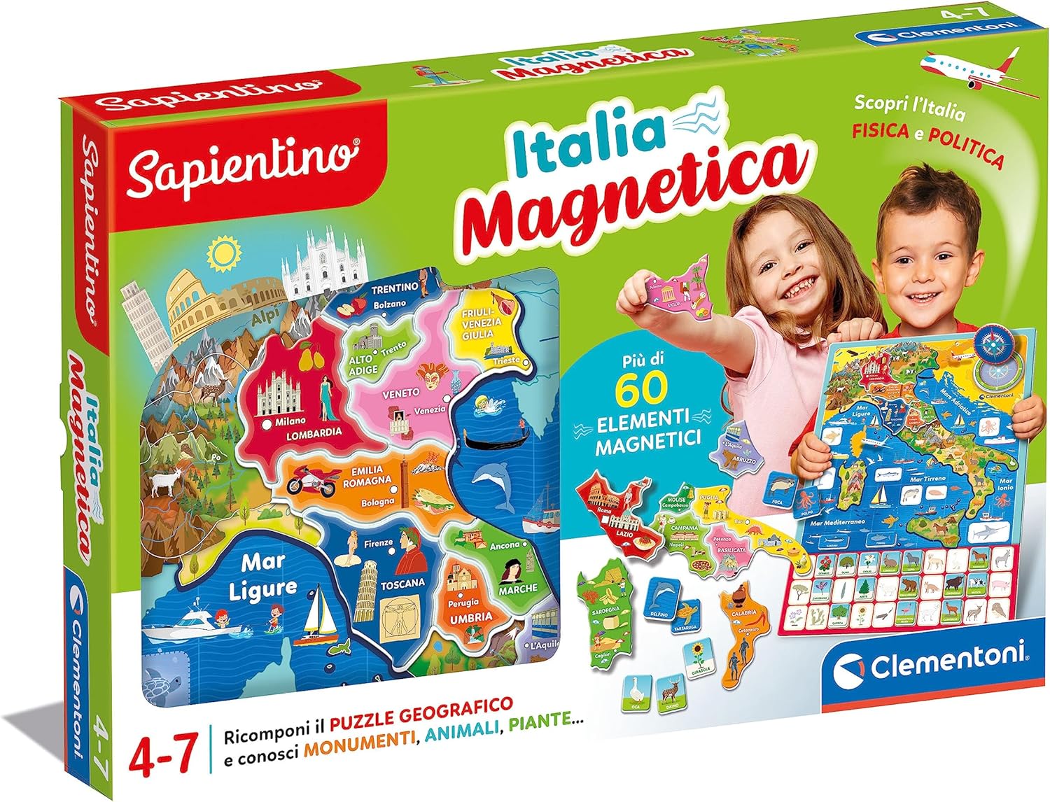 CLEMENTONI 16751 GEO PUZZLE MAGNETICO ITALIA