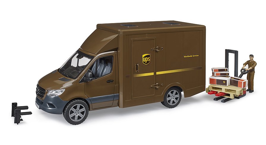 BRUDER 02678 SPRINTER UPS CON PERSONAGGIO E TRANSPALLET