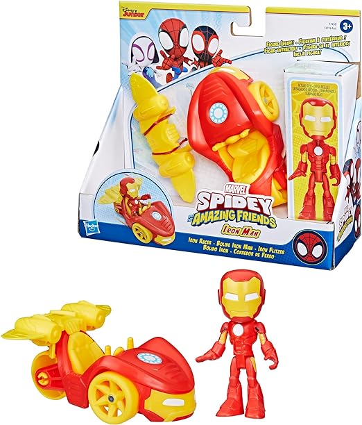 HASBRO F74585X0 SPIDEY VEICOLO CON PERSONAGGIO IRON RACER