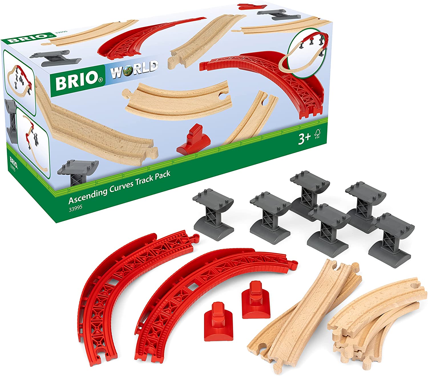 BRIO 33995 PACCHETTO CURVE IN SALITA