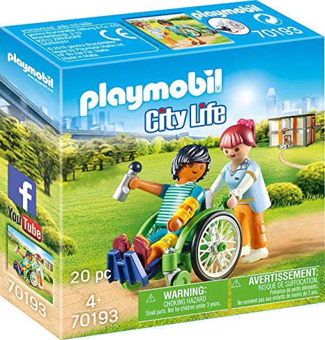 PLAYMOBIL 70193 PAZIENTE CON SEDIA A ROTELLE