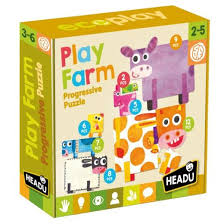 HEADU MU24759 PLAY FARM PROGRESSIVE PUZZLE