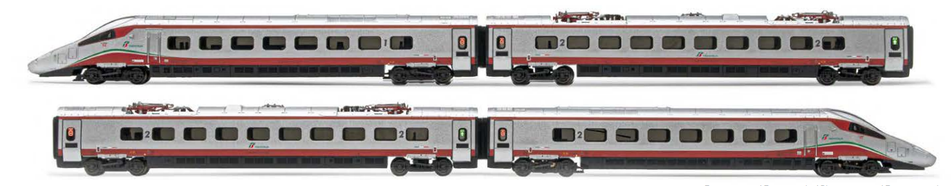 ARNOLD HN2577 SET 4 UNITA' ELETTROTRENO LIVREA "FRECCIARGENTO - SCALA N