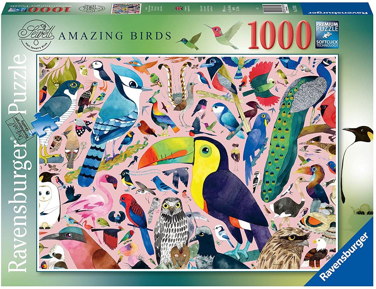 RAVENSBURGER 16769 PUZZLE DA 1000 PZ. UCCELLI INCREDIBILI