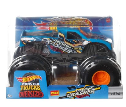 MATTEL HTM92 MONSTER TRUCK PODIUM CRASHER SCALA 1/24 HOT WHEELS