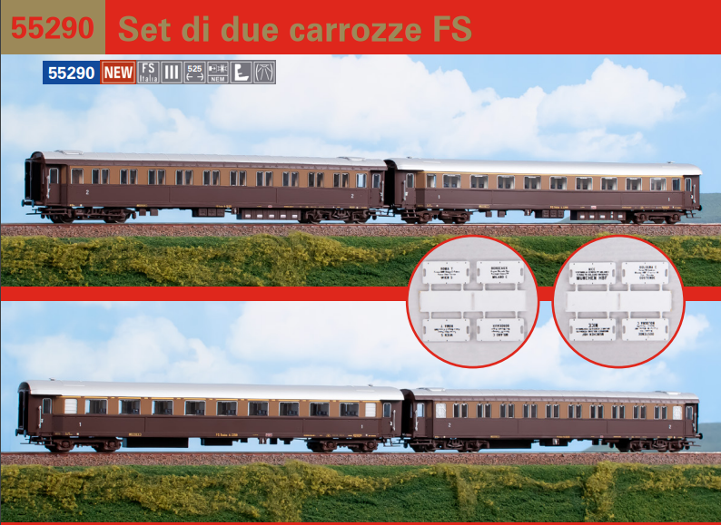 ACME 55290 SET DI DUE CARROZZE FS