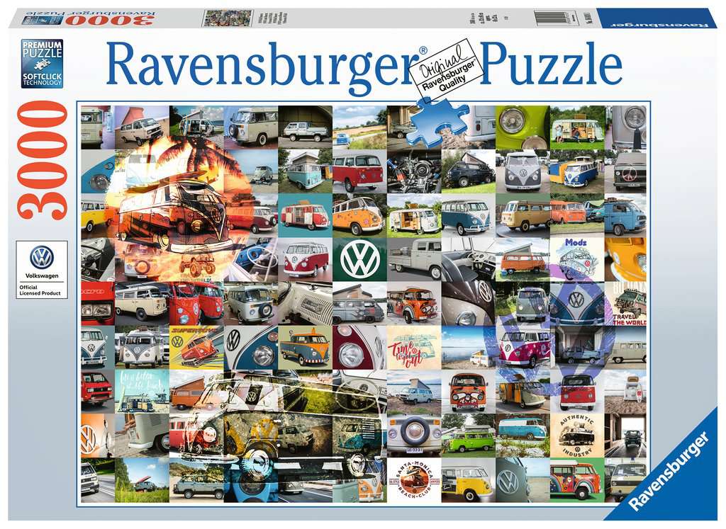 RAVENSBURGER 16018 PUZZLE DA 3000 PZ. 99 MOMENTI DI VW BULLI