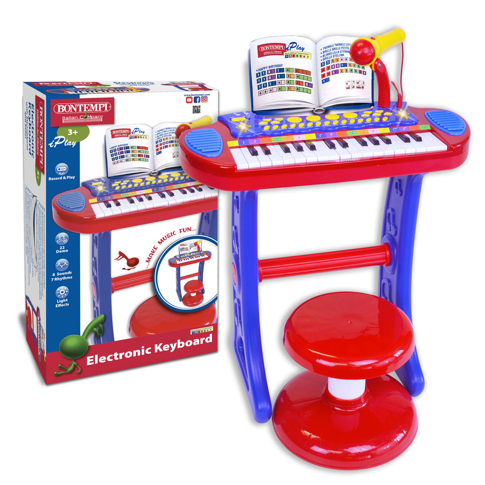 BONTEMPI 13 3240 TASTIERA ELETTRONICA A 31 TASTI CON MICROFONO GAMBE E SGABELLO