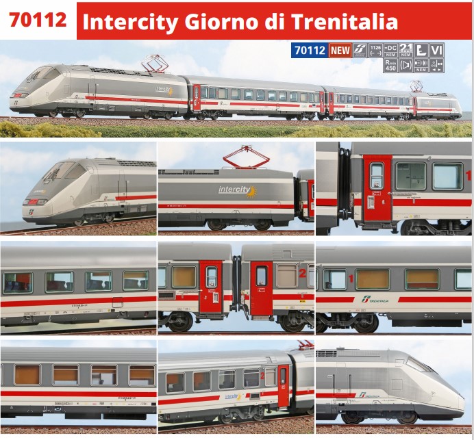 ACME 70012 SET INTERCITY GIORNO DI TRENITALIA