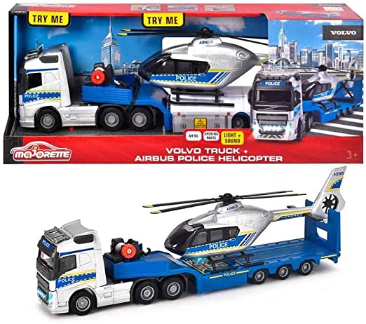 SIMBA 213716000038 CAMION POLICE + ELICOTTERO