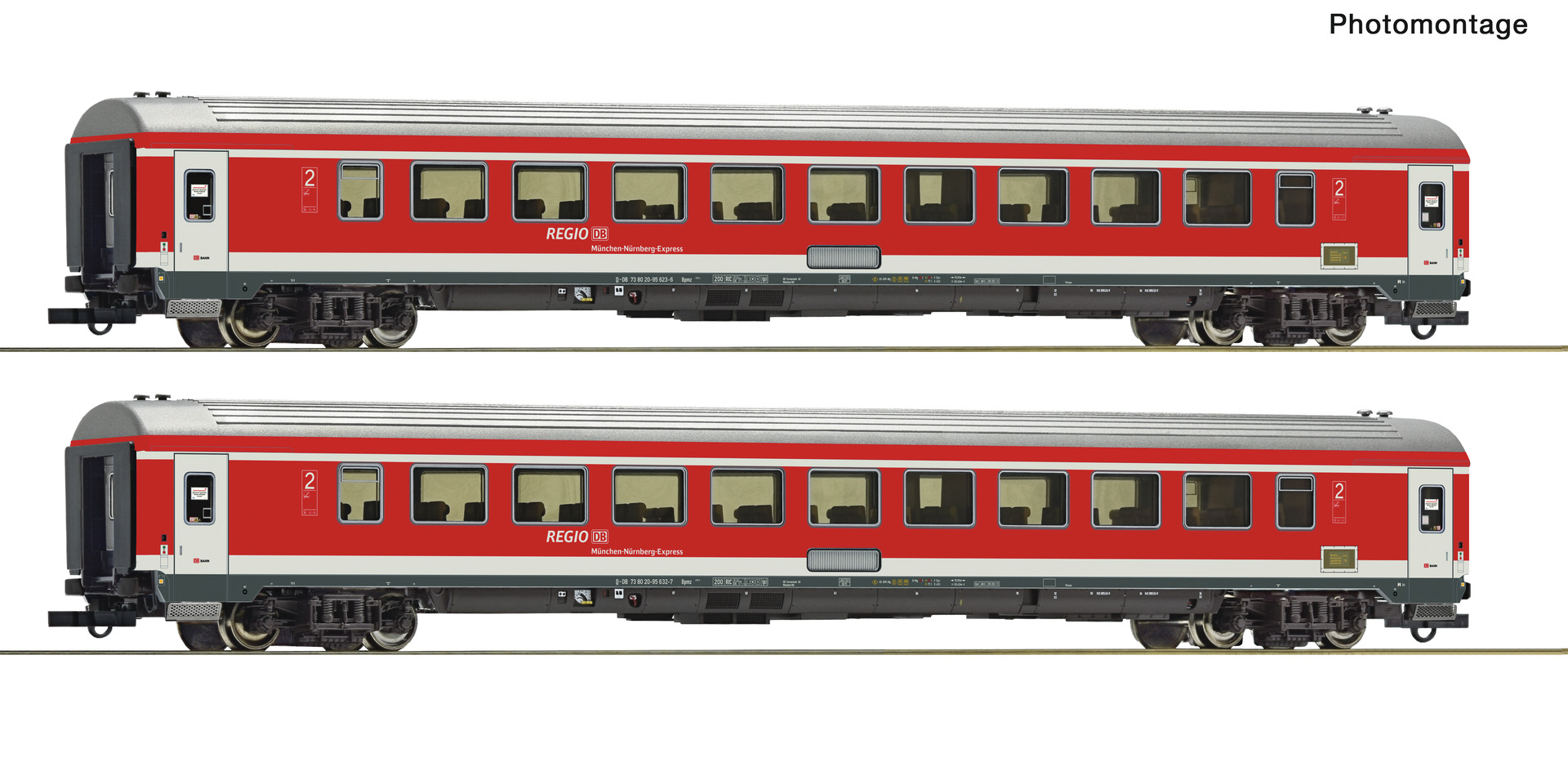 ROCO 6200097 SET 2 CARROZZE MINCHEN NURNBERG EXPRESS