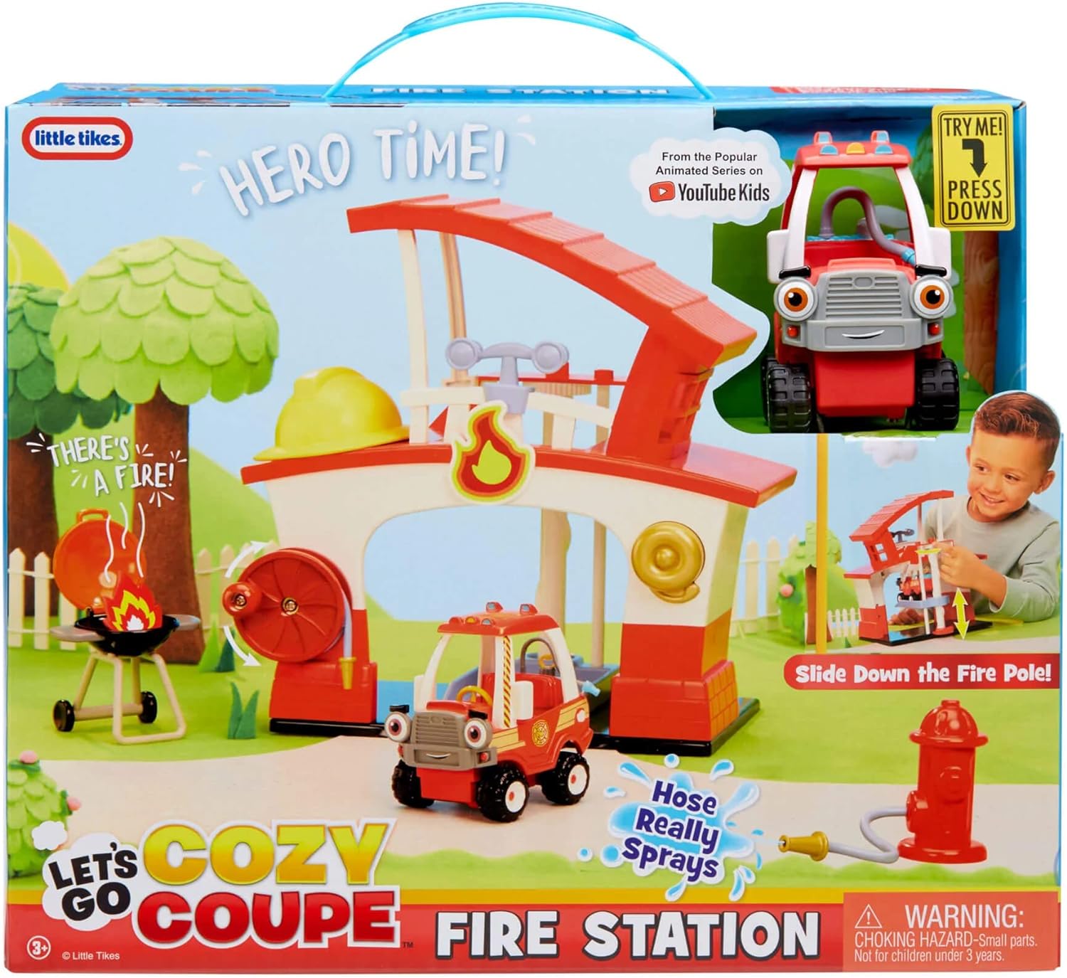 LITTLE TIKES LET'S GO COZY COUPE' FIRE STATION